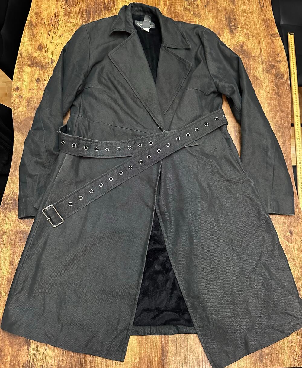 Banana Republic Lined Denim trench coat with Grommet Belt Size M #266